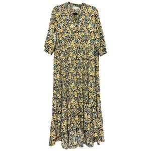 19" pit - MELLODAY - Floral High Low Maxi Dress Hi-Low XS NEW no tags
